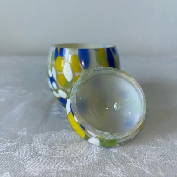 Anthropologie NIB Mini Cheena Egg Fresh White Cashmere & Musk Glass Candle - Picture 5 of 16